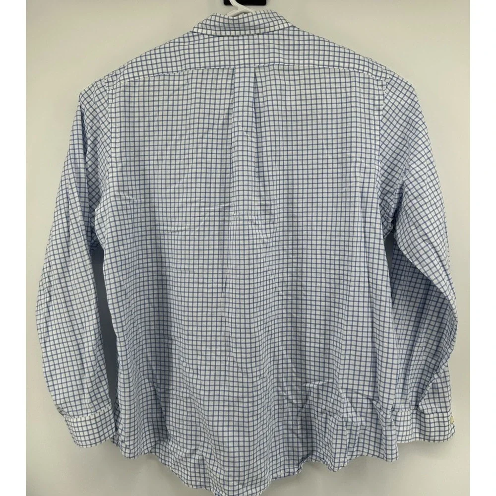 Polo Ralph Lauren Long Sleeve Button Down Shirt Blue White‎ Checkered 2XL